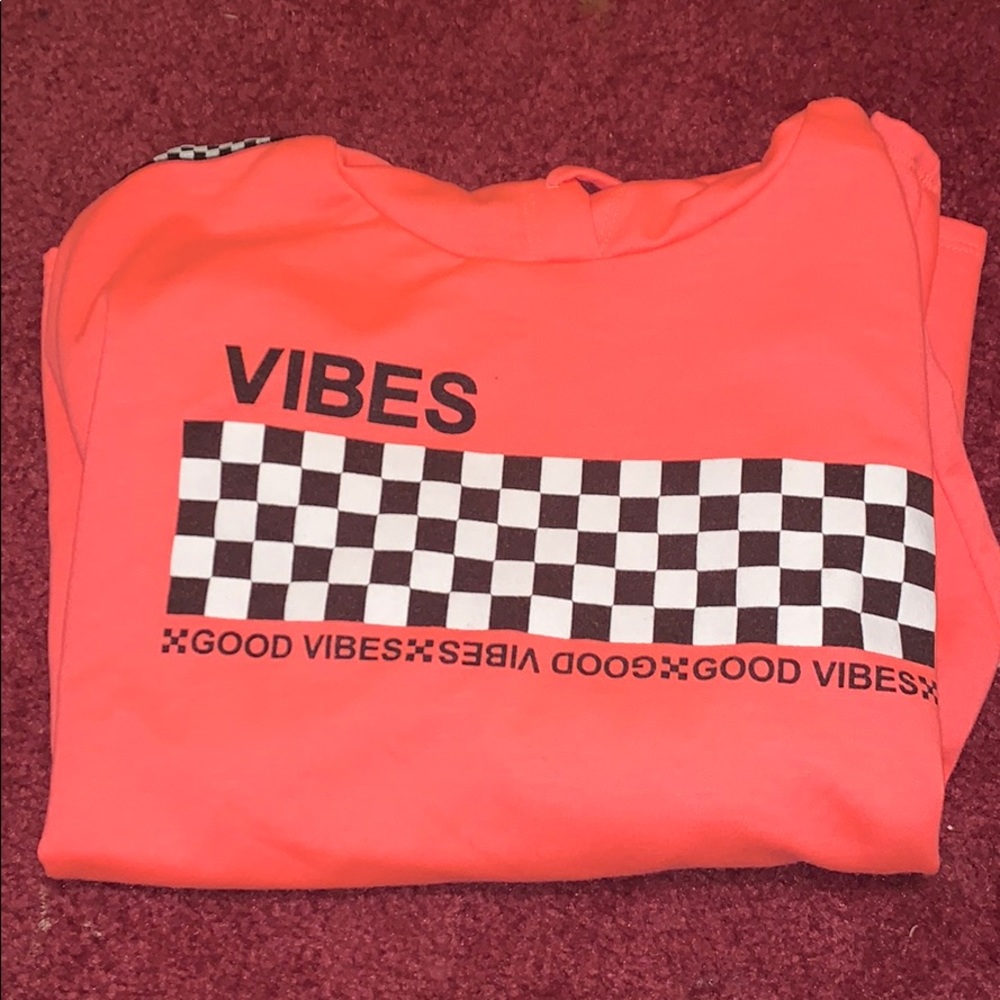 Vibes checkered hoodie